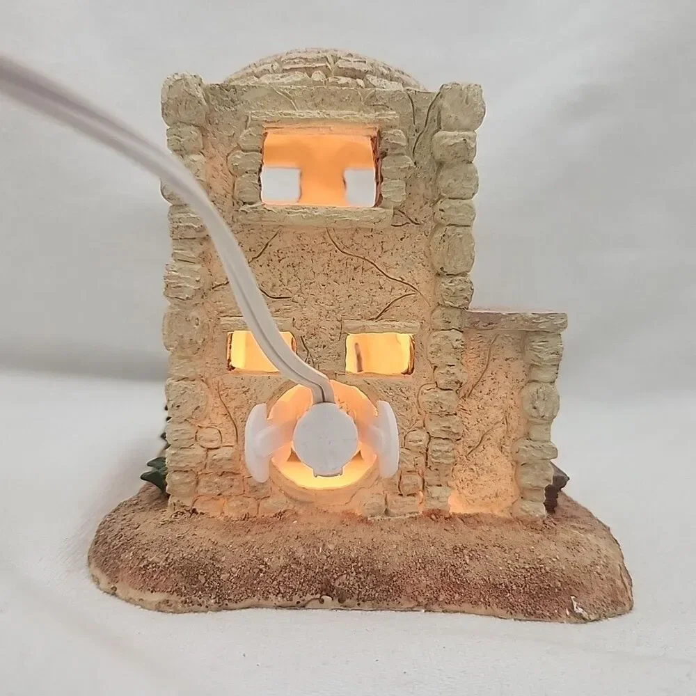 House Bethlehem Building Lighted Seasonal Specialties Christmas Collectible VTG